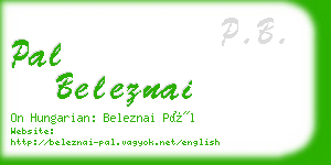 pal beleznai business card